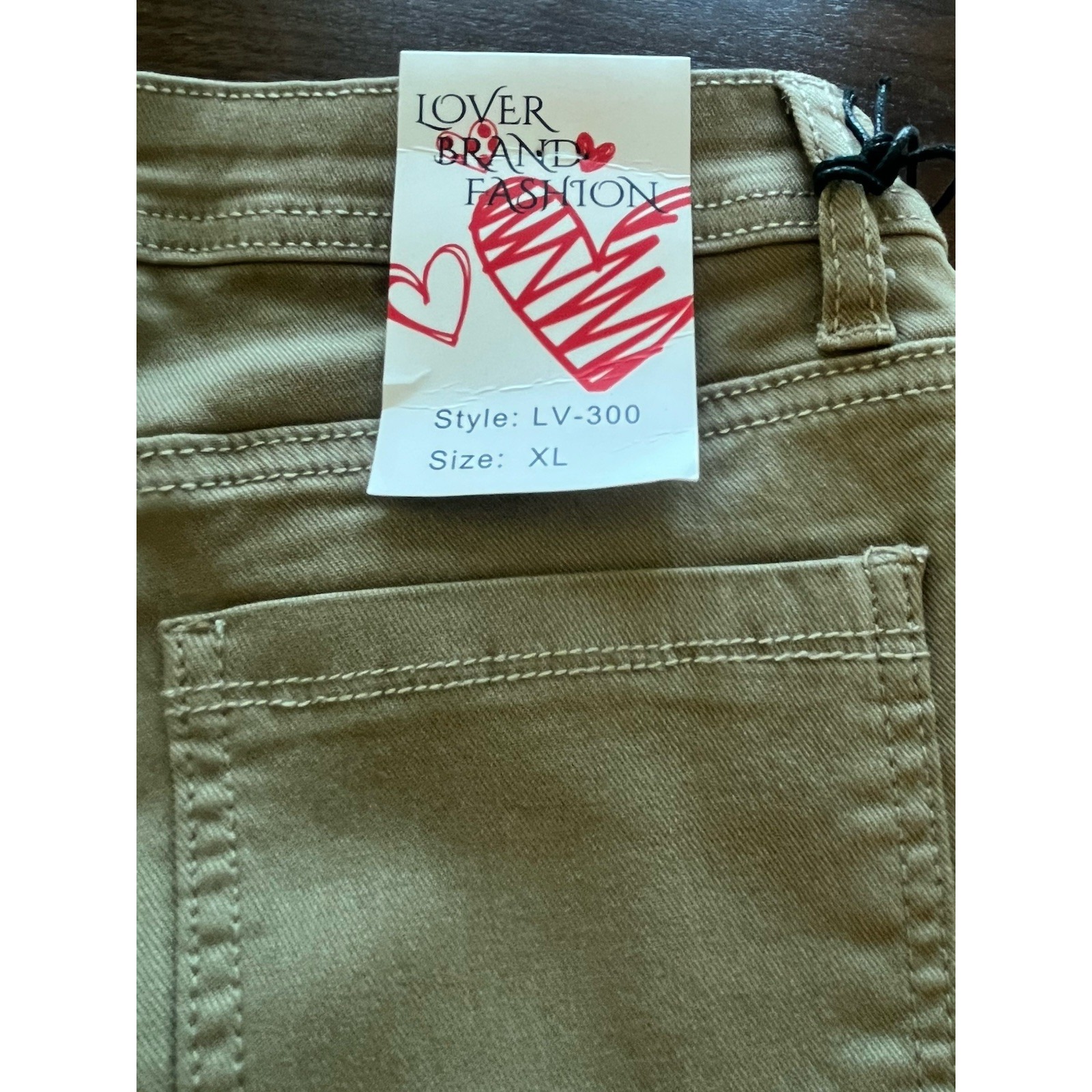 Lover Brand Fashion Khaki Jeans Sz X-Large Xl 30x29 Nwt — image 5 of 8